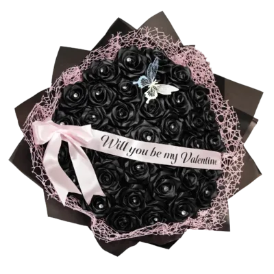 Eternal Black Roses Bouquet