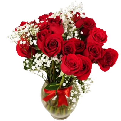 Red Rose Vase