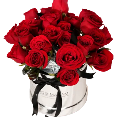 Luxury Cylinder Red Rose