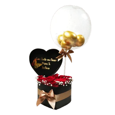 Heart Shape Open Box with Balloon