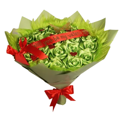 Eternal Green Roses Boquet