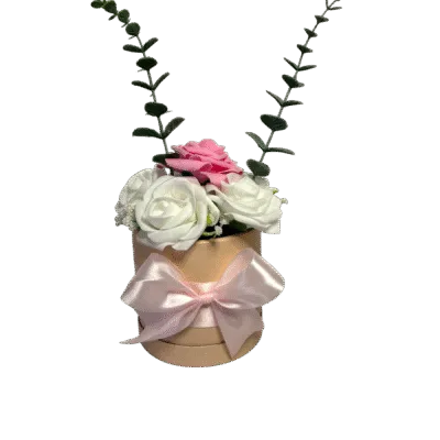 Cylinder Pink Foam Rose