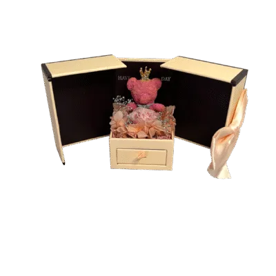 Flower Bear Gift Box Necklace