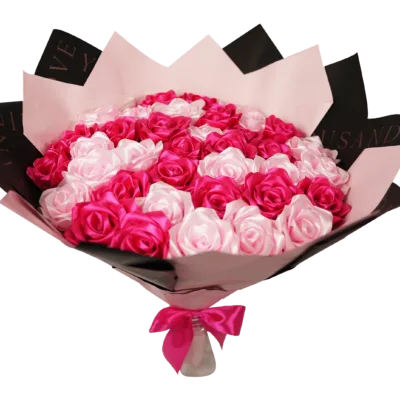 Eternal Pink And Hot Pink Rose Bouquet